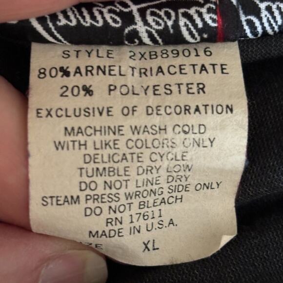 VTG ANNE LESLIE Floral Lace Bib Black Velvet Half Zip Full Length Robe SZ XL - Picture 9 of 11